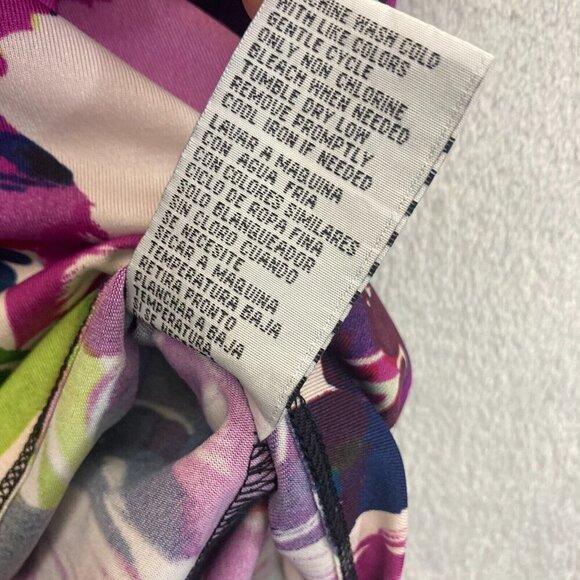 Shelby & Palmer Floral A-Line Dress Sz Large Stretch Fit & Flare Colorful Resort - Picture 11 of 14